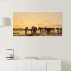 African Elephants Charles Emile De Tournemine Plakat 40 X 20 Cm Billedramme -POSTERLOUNGE Salg 127648 poster room landscapes l