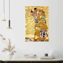 Livets Træ (Opfyldelsen) Gustav Klimt Plakat 20 X 30 Cm Billedramme -POSTERLOUNGE Salg 129418 poster room gold l