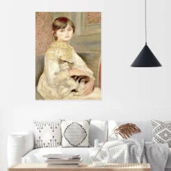 Child With Cat (Julie Manet) Pierre-Auguste Renoir Plakat 30 X 40 Cm Billedramme -POSTERLOUNGE Salg 129496 poster room living room l