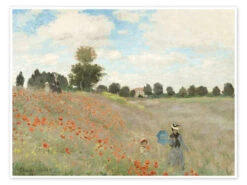 Valmuemark Ved Argenteuil Claude Monet Plakat 40 X 30 Cm Billedramme