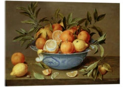 Still Life With Oranges And Lemons Jacob Van Hulsdonck Akrylbillede 30 X 20 Cm Billedramme