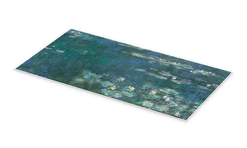 Åkander, Grønne Refleksioner II Claude Monet Plakat 40 X 20 Cm Billedramme 4 Åkander, Grønne Refleksioner II Claude Monet Plakat 40 X 20 Cm Billedramme - Billede 2