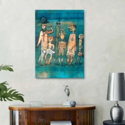 Masks Paul Klee Lærredsbillede 20 X 30 Cm Billedramme 9 Masks Paul Klee Lærredsbillede 20 X 30 Cm Billedramme -POSTERLOUNGE Salg 162441 canvas room blue l