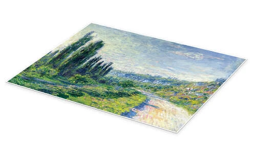 Road To Vetheuil Claude Monet Plakat 40 X 30 Cm Billedramme 4 Road To Vetheuil Claude Monet Plakat 40 X 30 Cm Billedramme - Billede 2