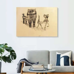 Animal Friendship Paul Klee Akrylbillede 30 X 20 Cm Billedramme -POSTERLOUNGE Salg 163960 acrylic glass room beige l