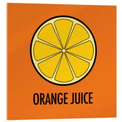 Orange Juice JASMIN! Akrylbillede 30 X 30 Cm Billedramme