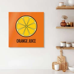 Orange Juice JASMIN! Akrylbillede 30 X 30 Cm Billedramme -POSTERLOUNGE Salg 1802 acrylic glass room kitchen l