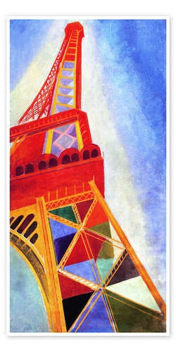 La Tour Eiffel Robert Delaunay Plakat 20 X 40 Cm Billedramme 3 La Tour Eiffel Robert Delaunay Plakat 20 X 40 Cm Billedramme