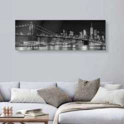 New York City Skyline Melanie Viola Akrylbillede 60 X 20 Cm Billedramme -POSTERLOUNGE Salg 227295 acrylic glass room panorama l