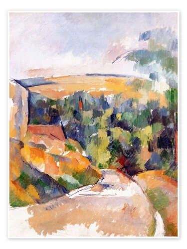 Bend In The Road Paul Cézanne Plakat 30 X 40 Cm Billedramme 3 Bend In The Road Paul Cézanne Plakat 30 X 40 Cm Billedramme