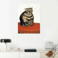 The Tabby Henri Rousseau Plakat 30 X 40 Cm Billedramme -POSTERLOUNGE Salg 309974 poster room red l