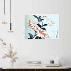 Trumpet Lilies Katsushika Hokusai Plakat 40 X 30 Cm Billedramme -POSTERLOUNGE Salg 310202 poster room turquoise l