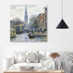 Canal A Amsterdam Claude Monet Galleritryk 30 X 30 Cm Billedramme -POSTERLOUNGE Salg 313772 gallery print room living room l
