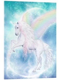 Regnbue Enhjørning Pegasus Dolphins DreamDesign Akrylbillede 20 X 30 Cm Billedramme