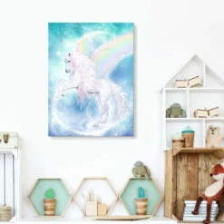 Regnbue Enhjørning Pegasus Dolphins DreamDesign Akrylbillede 20 X 30 Cm Billedramme -POSTERLOUNGE Salg 328052 acrylic glass room girls room l