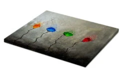 Four Flowers Yannick Leniger Lærredsbillede 30 X 20 Cm Billedramme -POSTERLOUNGE Salg 329134 canvas pds l