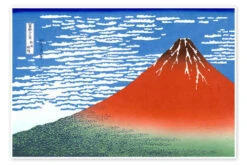 Fine Wind, Clear Morning (Red Fuji) Katsushika Hokusai Plakat 30 X 20 Cm Billedramme