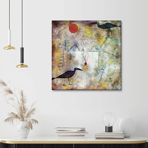 Crow Landscape, 1925 Paul Klee Lærredsbillede 30 X 30 Cm Billedramme 6 Crow Landscape, 1925 Paul Klee Lærredsbillede 30 X 30 Cm Billedramme - Billede 4