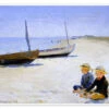 To Drenge Siddende I Solskinnet På Skagen Strand Peder Severin Krøyer Plakat 30 X 20 Cm Billedramme -POSTERLOUNGE Salg 383656 poster l