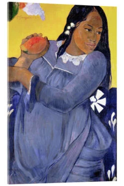 Vahine No Te Vi (Woman Of The Mango) Paul Gauguin Akrylbillede 20 X 30 Cm Billedramme