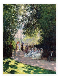 The Parc Monceau Claude Monet Plakat 30 X 40 Cm Billedramme