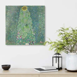 Sunflower Gustav Klimt Galleritryk 30 X 30 Cm Billedramme -POSTERLOUNGE Salg 384955 gallery print room green l