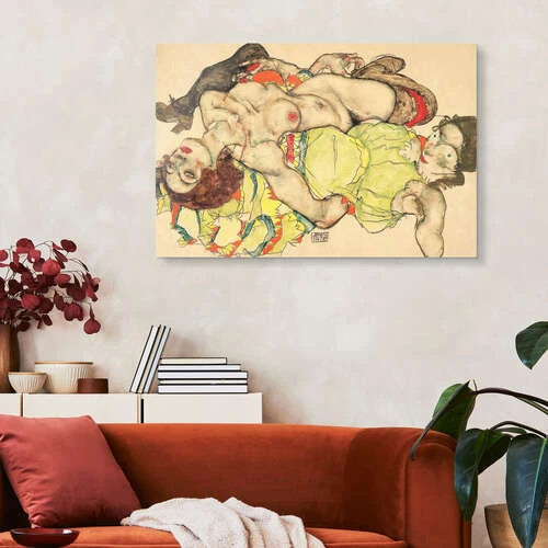 Two Girls Lying Entwined Egon Schiele Akrylbillede 30 X 20 Cm Billedramme 6 Two Girls Lying Entwined Egon Schiele Akrylbillede 30 X 20 Cm Billedramme - Billede 4
