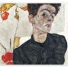 Selvportræt Med Physalis Egon Schiele Plakat 40 X 30 Cm Billedramme