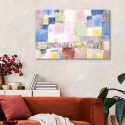 New District Paul Klee Lærredsbillede 30 X 20 Cm Billedramme -POSTERLOUNGE Salg 387022 canvas room landscape format l