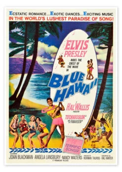 Blue Hawaii Plakat 30 X 40 Cm Billedramme