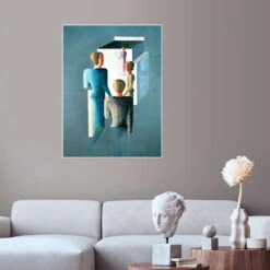 Four Figures And A Cube Oskar Schlemmer Plakat 30 X 40 Cm Billedramme -POSTERLOUNGE Salg 395259 poster room people l