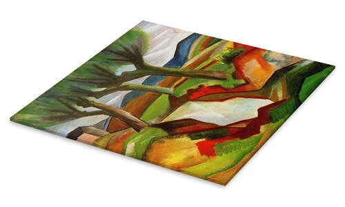 Willows By The Brook August Macke Akrylbillede 30 X 30 Cm Billedramme 3 Willows By The Brook August Macke Akrylbillede 30 X 30 Cm Billedramme - Billede 2