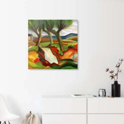 Willows By The Brook August Macke Akrylbillede 30 X 30 Cm Billedramme 8 Willows By The Brook August Macke Akrylbillede 30 X 30 Cm Billedramme -POSTERLOUNGE Salg 395687 acrylic glass room landscapes l