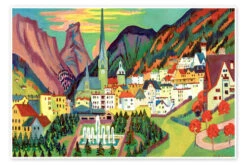 Davos In The Summer Ernst Ludwig Kirchner Plakat 30 X 20 Cm Billedramme