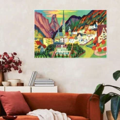 Davos In The Summer Ernst Ludwig Kirchner Plakat 30 X 20 Cm Billedramme -POSTERLOUNGE Salg 396431 poster room landscape format l