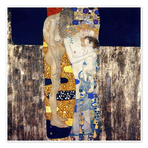 Kvindens Tre Aldre Gustav Klimt Plakat 30 X 30 Cm Billedramme 3 Kvindens Tre Aldre Gustav Klimt Plakat 30 X 30 Cm Billedramme
