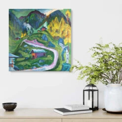 Alpine Life Ernst Ludwig Kirchner Galleritryk 30 X 30 Cm Billedramme -POSTERLOUNGE Salg 396885 gallery print room green l