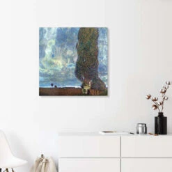 Approaching Thunderstorm (The Large Poplar II) Gustav Klimt Galleritryk 30 X 30 Cm Billedramme -POSTERLOUNGE Salg 397509 gallery print room landscapes l
