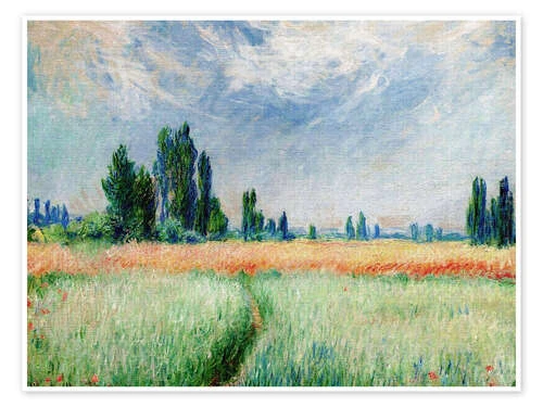 The Wheat Field Claude Monet Plakat 40 X 30 Cm Billedramme 3 The Wheat Field Claude Monet Plakat 40 X 30 Cm Billedramme