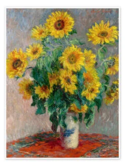 Bouquet Of Sunflowers Claude Monet Plakat 30 X 40 Cm Billedramme