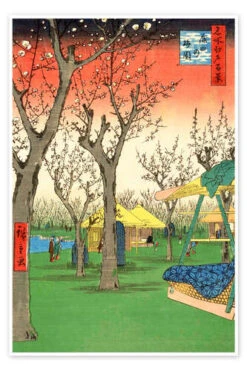The Plum Garden At Kamata Utagawa Hiroshige Plakat 20 X 30 Cm Billedramme