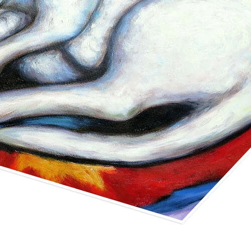 The White Cat (Tom Cat On Yellow Pillow) Franz Marc Plakat 40 X 30 Cm Billedramme 5 The White Cat (Tom Cat On Yellow Pillow) Franz Marc Plakat 40 X 30 Cm Billedramme - Billede 3