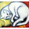 The White Cat (Tom Cat On Yellow Pillow) Franz Marc Plakat 40 X 30 Cm Billedramme -POSTERLOUNGE Salg 399158 poster l