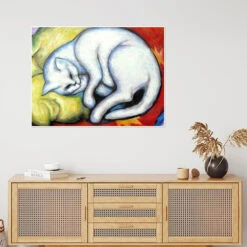 The White Cat (Tom Cat On Yellow Pillow) Franz Marc Plakat 40 X 30 Cm Billedramme 9 The White Cat (Tom Cat On Yellow Pillow) Franz Marc Plakat 40 X 30 Cm Billedramme -POSTERLOUNGE Salg 399158 poster room living room l