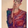 Self-Portrait With Eyelid Pulled Down Egon Schiele Akrylbillede 20 X 30 Cm Billedramme -POSTERLOUNGE Salg 418847 acrylic glass l