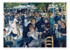 Dans I Le Moulin De La Galette Pierre-Auguste Renoir Plakat 40 X 30 Cm Billedramme