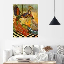 Den Asiatiske Påfugl Thomas Mackenzie Plakat 30 X 40 Cm Billedramme -POSTERLOUNGE Salg 478956 poster room living room l