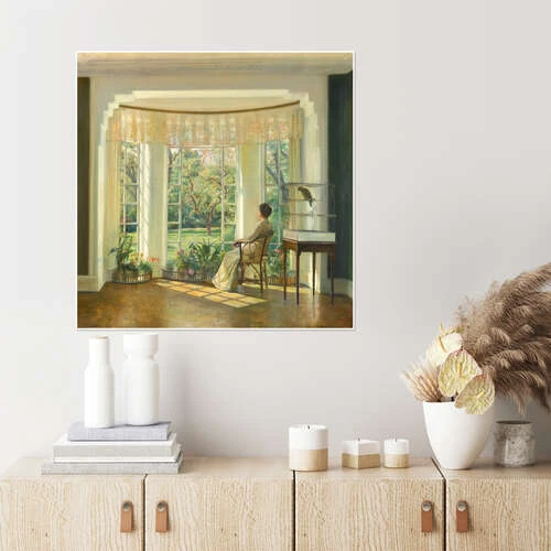 Venter Ved Vinduet Carl Holsøe Plakat 30 X 30 Cm Billedramme 6 Venter Ved Vinduet Carl Holsøe Plakat 30 X 30 Cm Billedramme - Billede 4