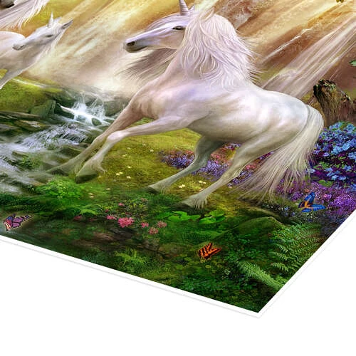 Enhjørningenes Lysning Jan Patrik Krasny Plakat 40 X 30 Cm Billedramme 5 Enhjørningenes Lysning Jan Patrik Krasny Plakat 40 X 30 Cm Billedramme - Billede 3