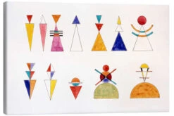 Sketch For Picture XVI, The Great Tower Of Kiev Wassily Kandinsky Lærredsbillede 30 X 20 Cm Billedramme